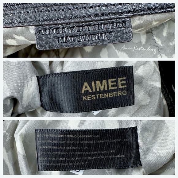 Aimee Kestenberg Novelty Sunbury python snakeskin large leather shoulder tote - Picture 6 of 7